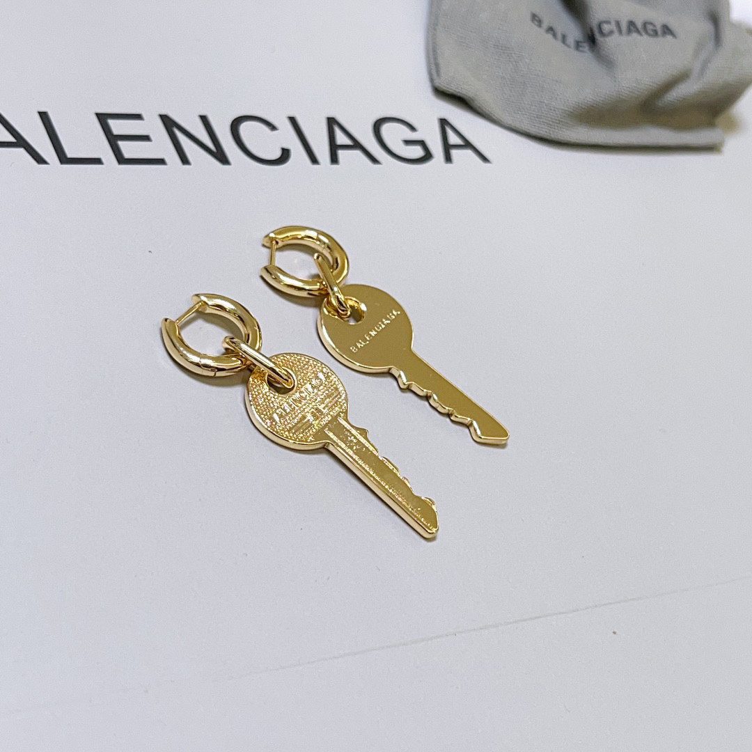 Balenciaga key earrings