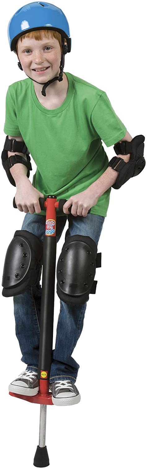 ALEX Toys Ready Set Jumping Pogo Stick, Red-Black, 45-85 Lbs