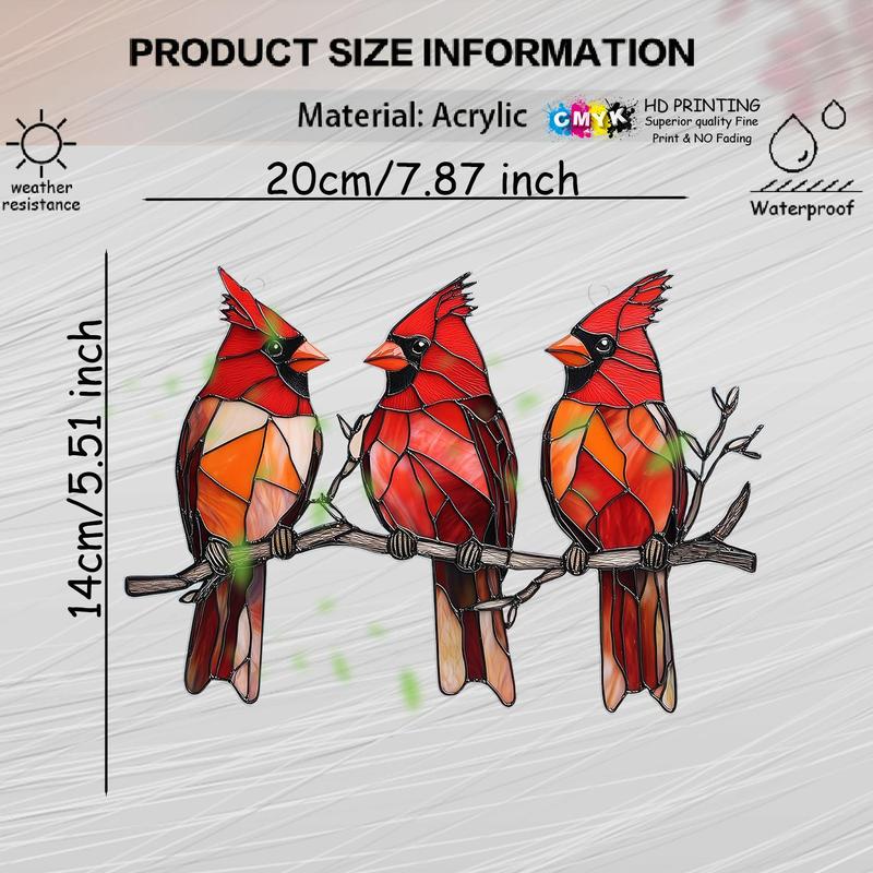 🔥Super Sale - 49% OFF🐦 2D Acrylic Cardinal Sun Catcher