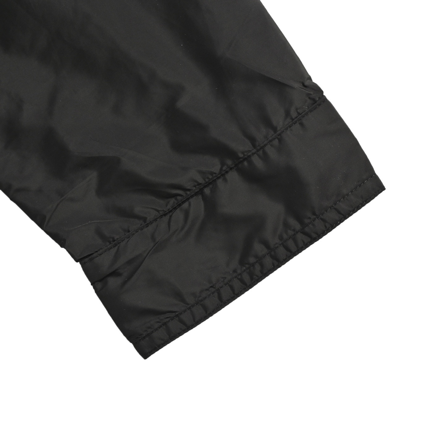 Prada 25Fw flap pocket concealed button recycled nylon stand collar jacket