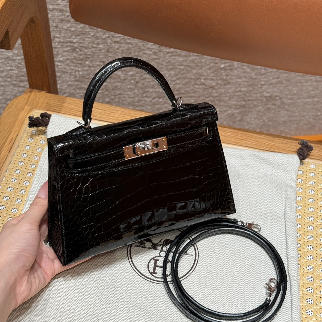 Hermes mini kelly2 89Noir (handmade to order)