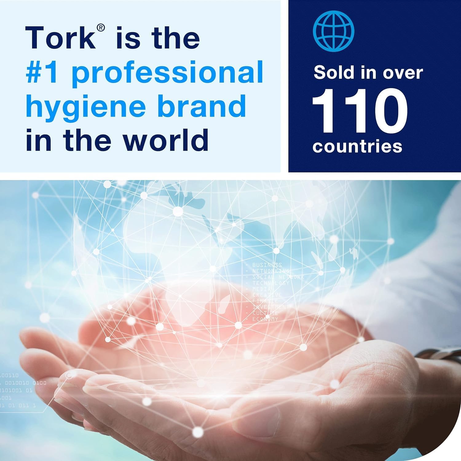 Tork Advanced Facial Tissue Flat Box White, Soft, 2-ply, 30 x 100 tissues, TF6810