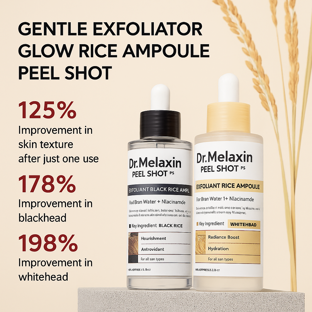 🔥LAST DAY  BUY 1 GET 1 FREE &Peel Shot Glow Rice Ampoule Duo