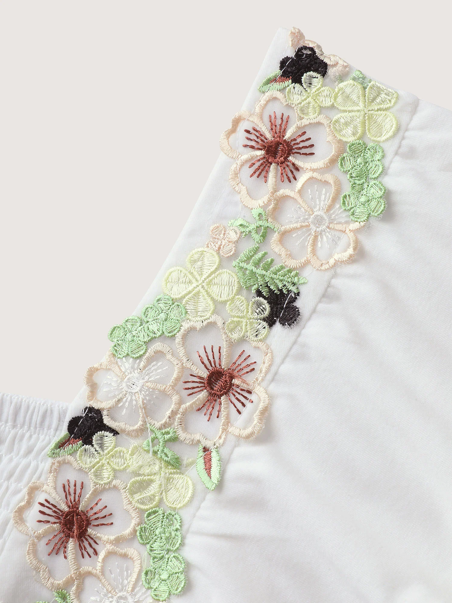 Floral Lace Stretchy Shirred Tank Top