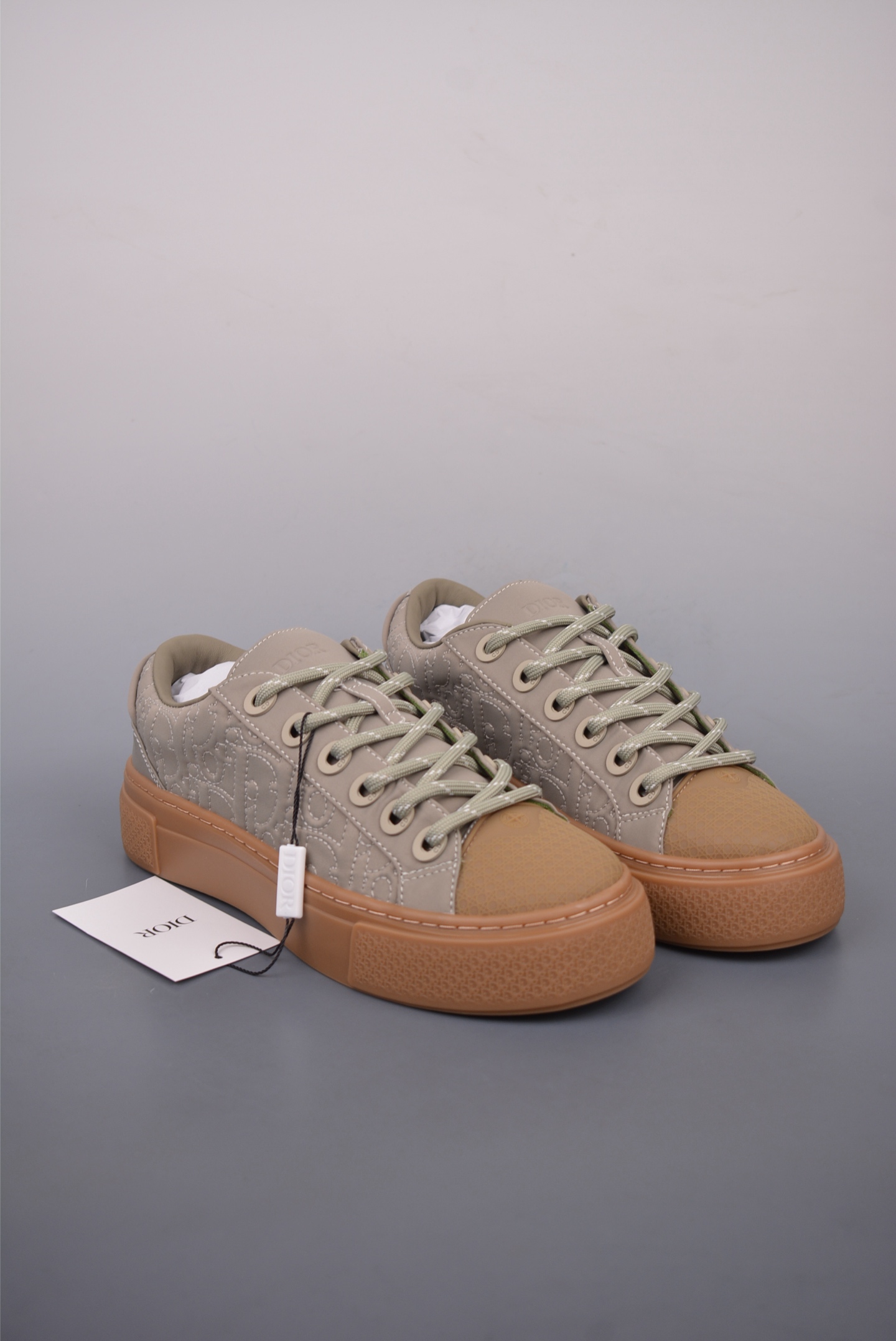 Stone Island x Dior B33 Low Top Sneakers Gray 3SN303ZAM_H812