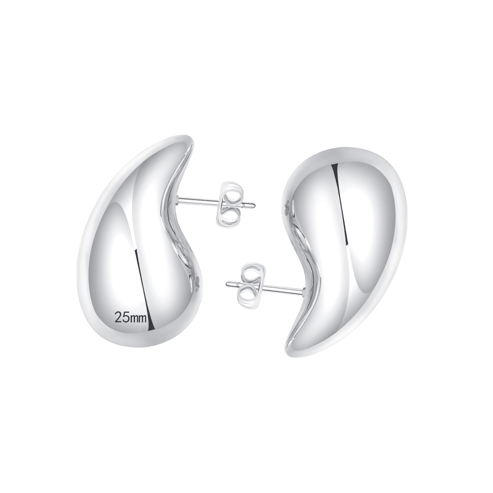🔥Last Day 50% OFF🔥25/32/47mm Chunky Gold Hoop Earrings for Women | Lightweight Tear Drop Earrings