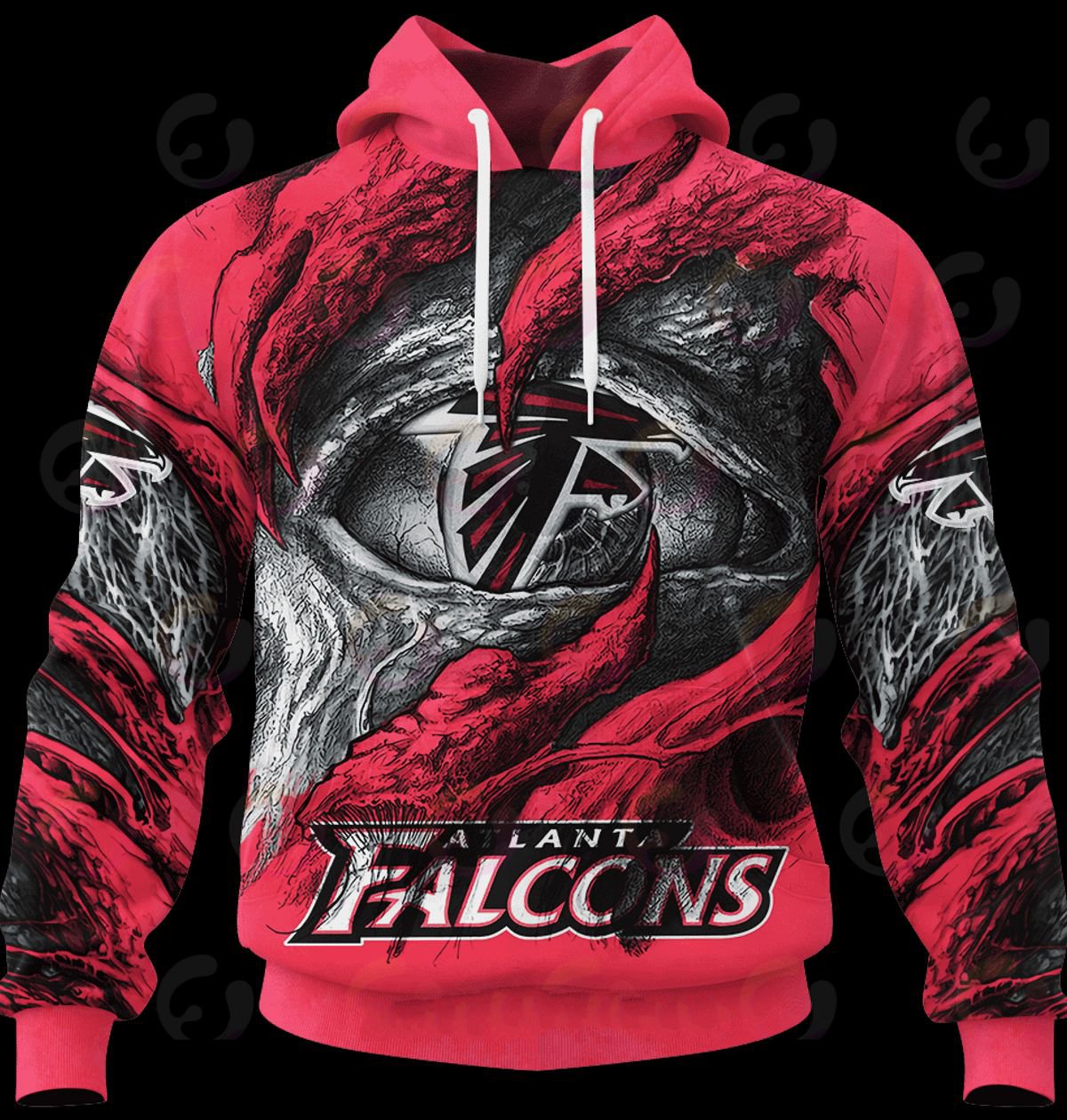 ATLANTA FALCONS 3D HOODIE COMMANDERS DEMON EYES