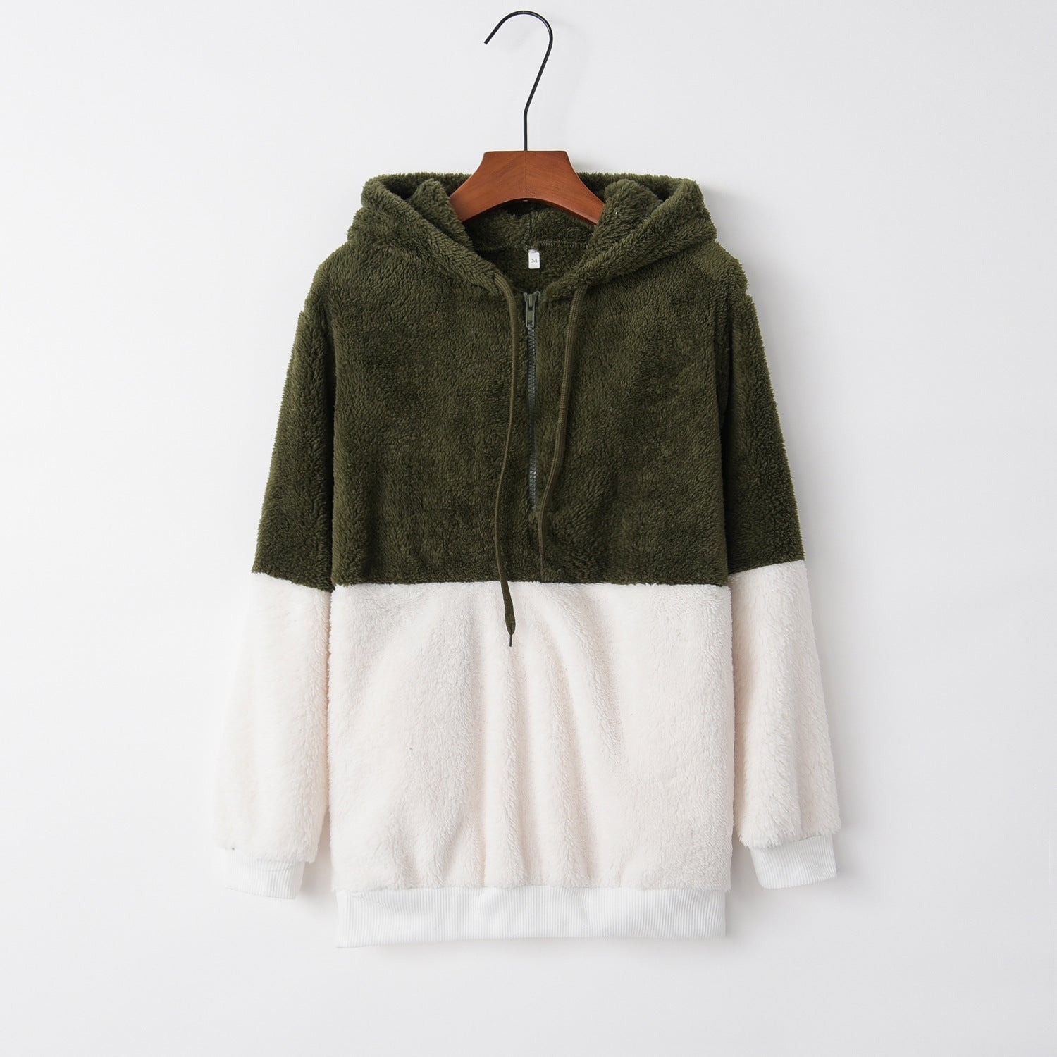 Solid Color Women's Long-Sleeved Hooded Sweater Coat
