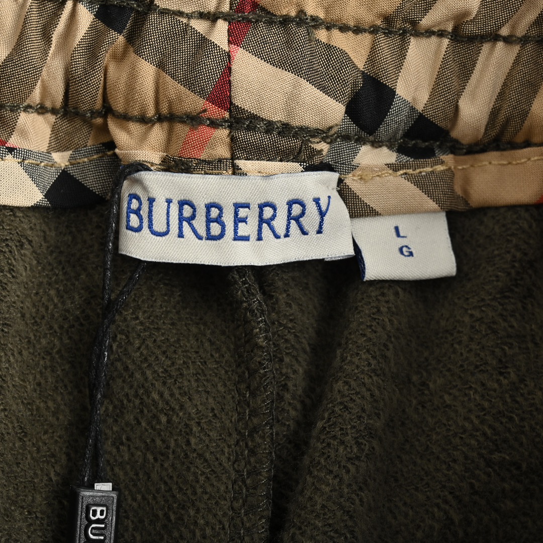 Burberry 24Fw TB check patch 3D embroidered trousers