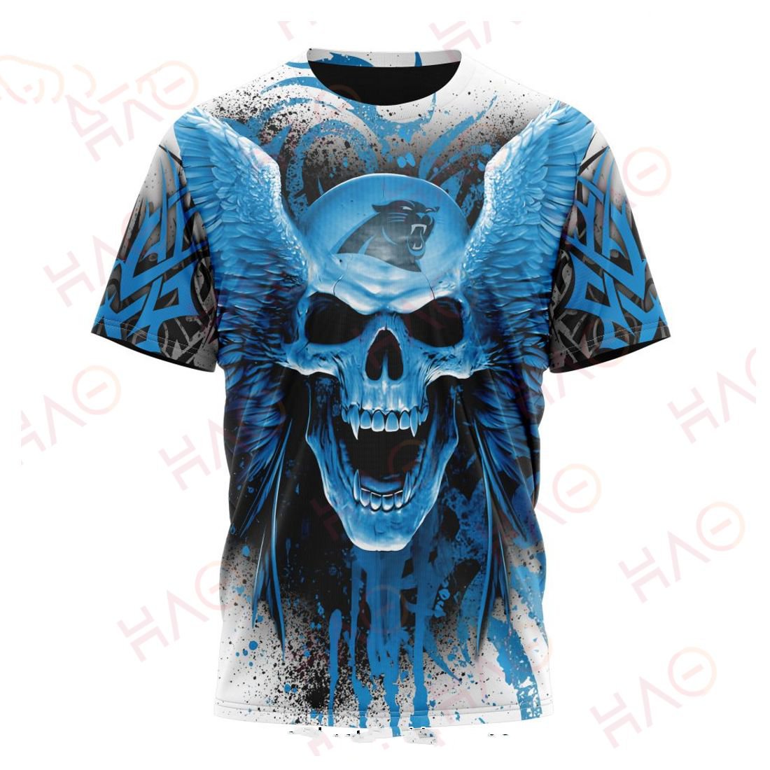 CAROLINA PANTHERS 3D HOODIE SKULL ART
