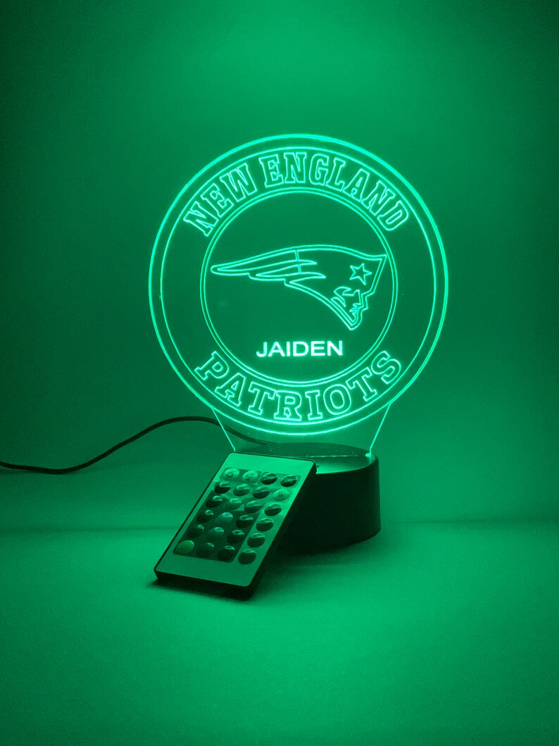 NEW ENGLAND PATRIOTS 3D LAMP PERSONALIZED