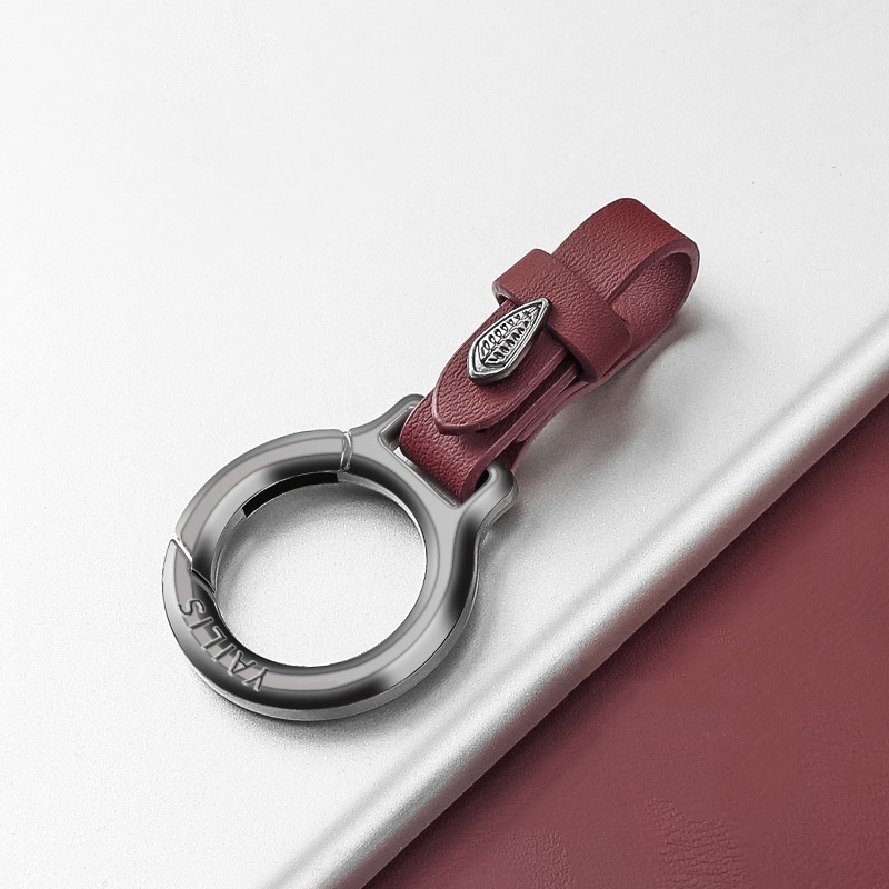 🔥Portable Zinc Alloy Leather Keychain
