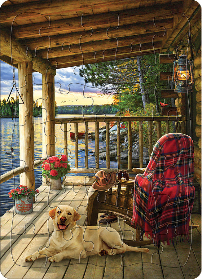Lake Cabin Labrador (tray) | 35 Piece Tray