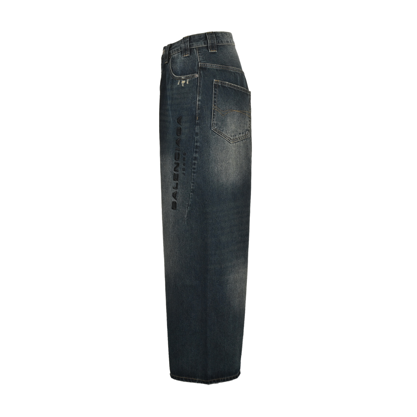 Balenciaga 25Fw side lettering embroidered jeans