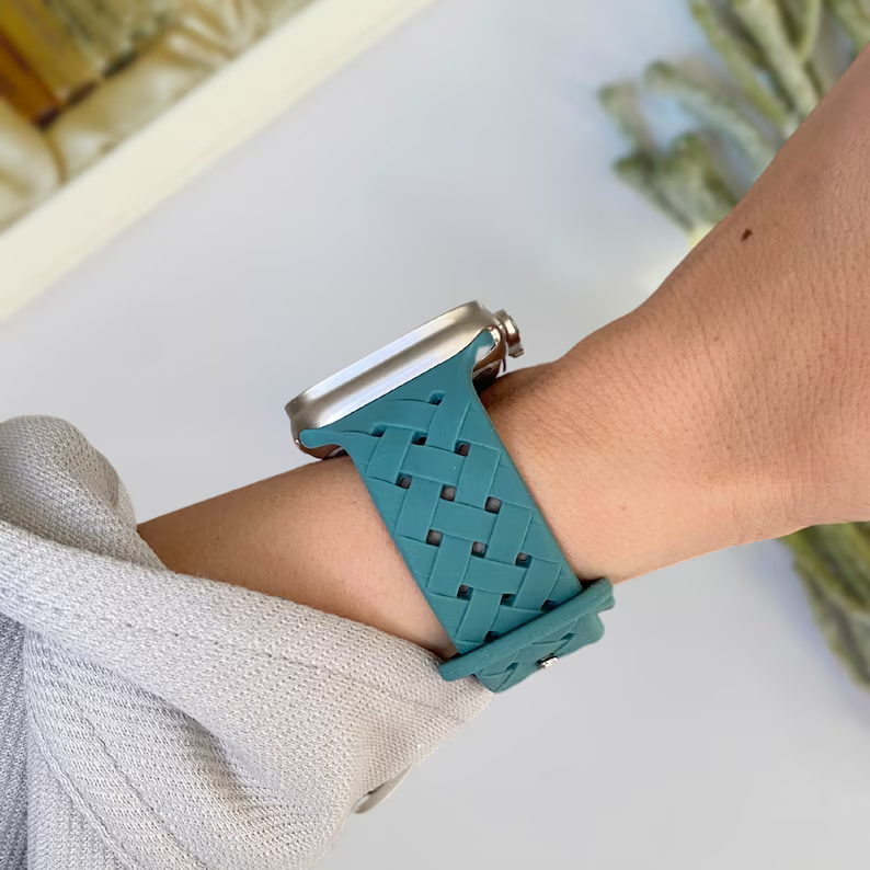 Silicone Braided Watch Band For Apple Watch