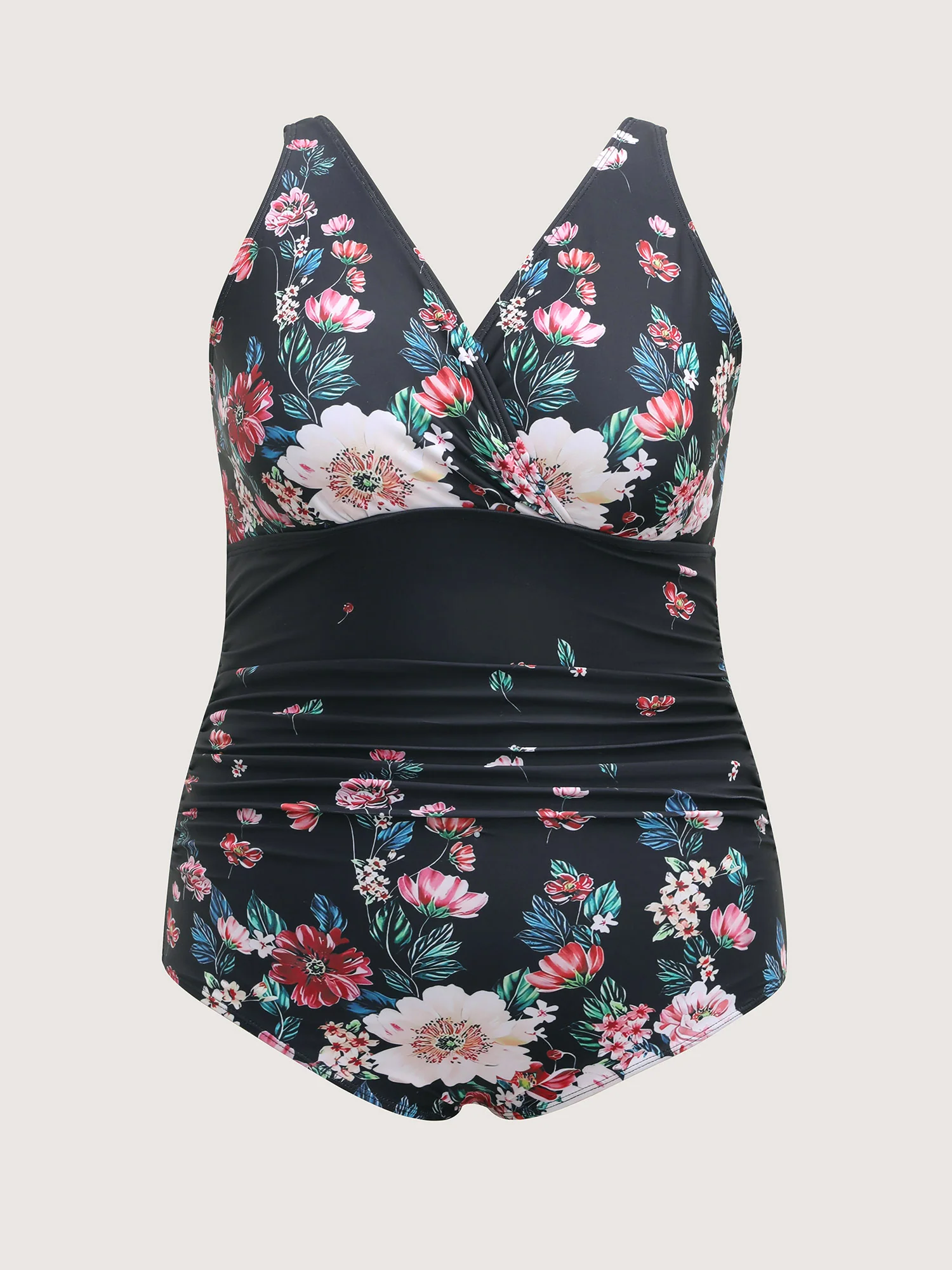 Two-Piece Floral Print Sarong, Swimsuit