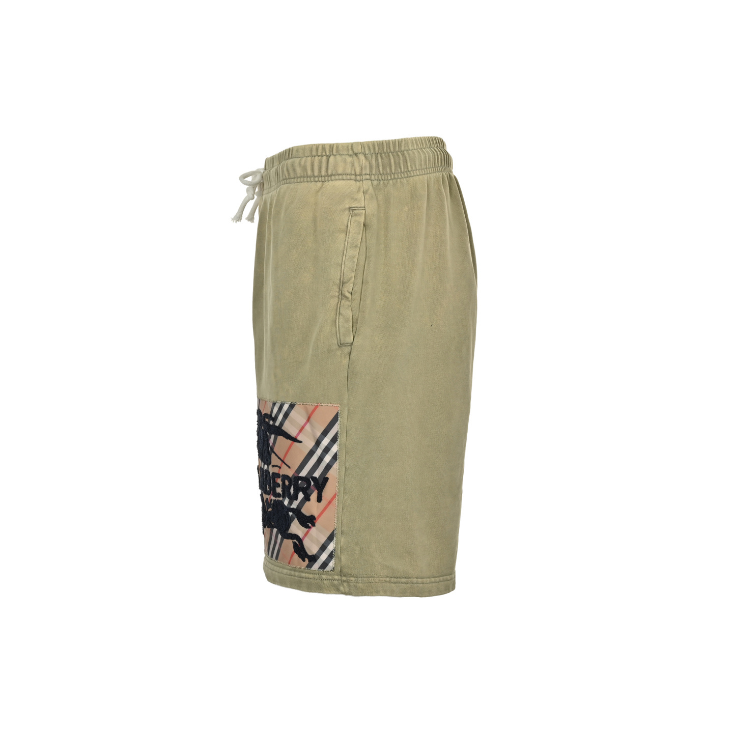 Burberry 25ss Warhorse Terry Check Patch Washed Shorts