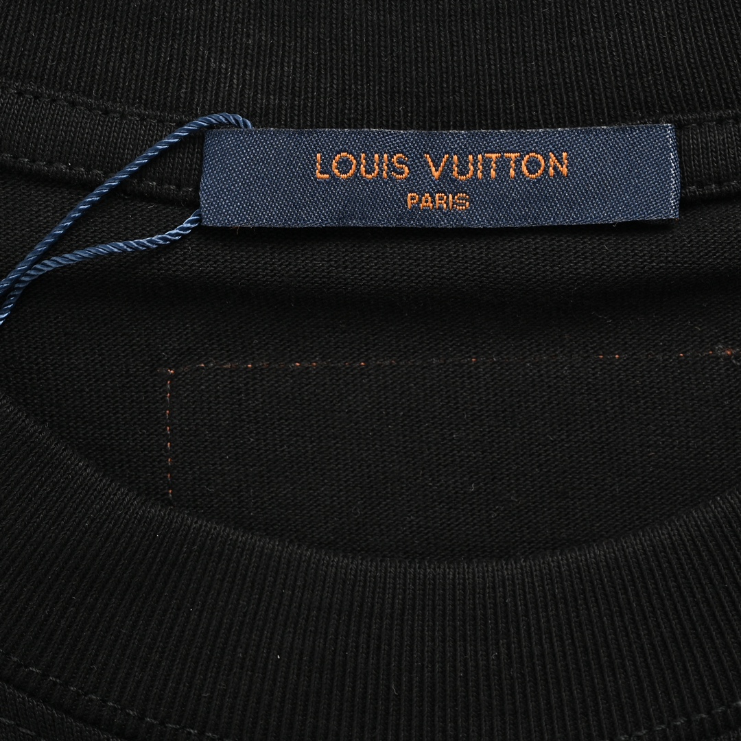 Louis Vuitton 23ss four-leaf clover ink print short sleeve