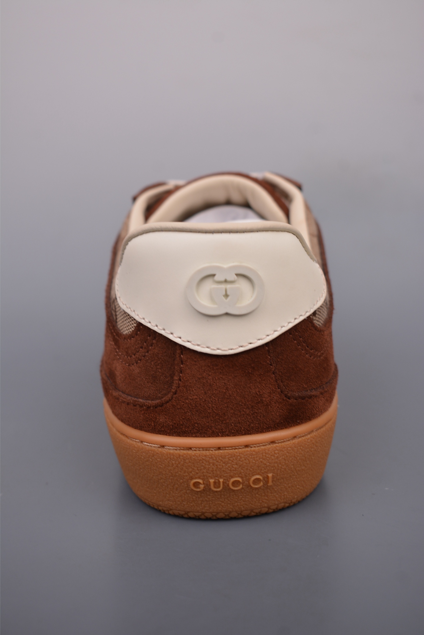 Gucci Interlocking G Suede Sneaker G74 Dark Brown Print 791742AAEGA2242
