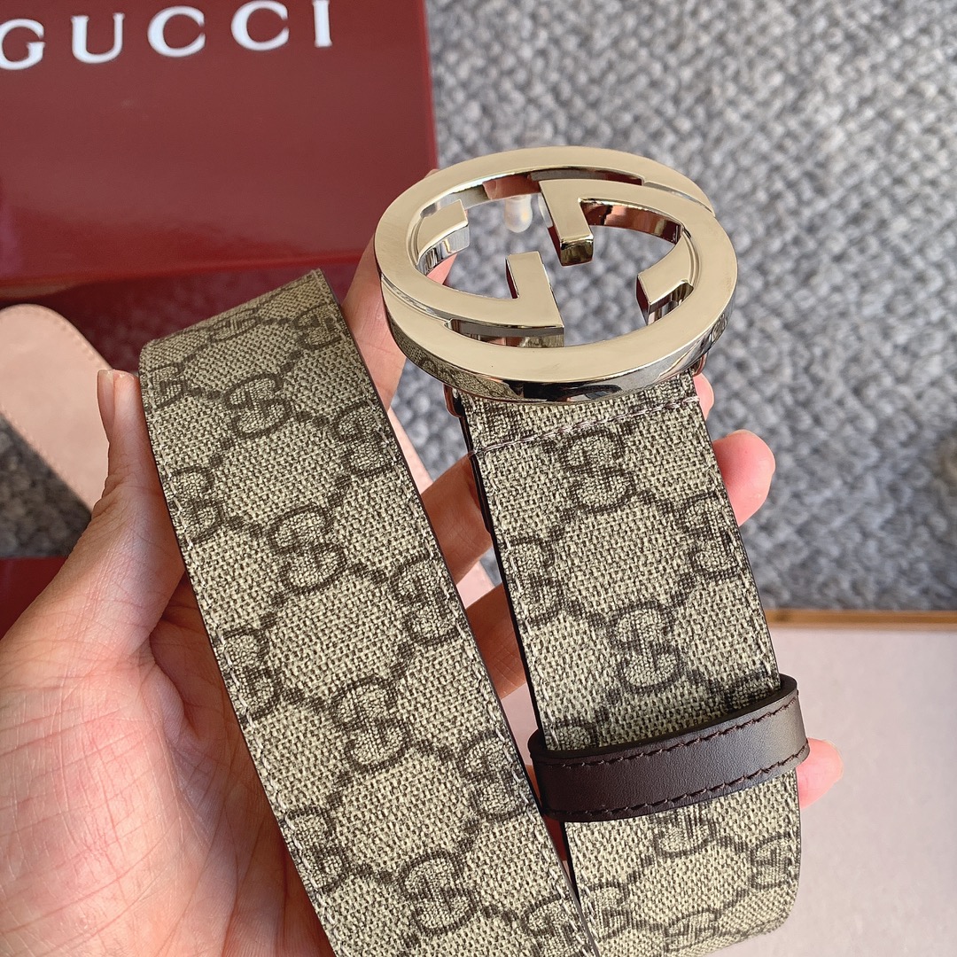 Gucci Marmont printed leather belt 4.0cm wide