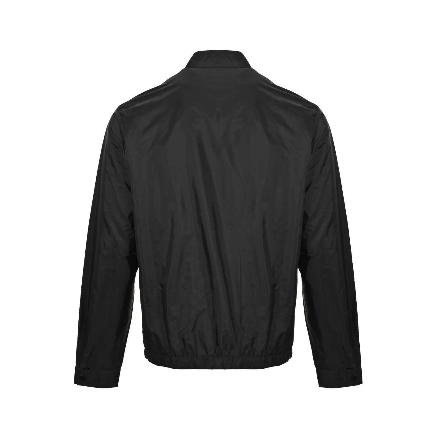 Prada 25Fw flap pocket concealed button recycled nylon stand collar jacket