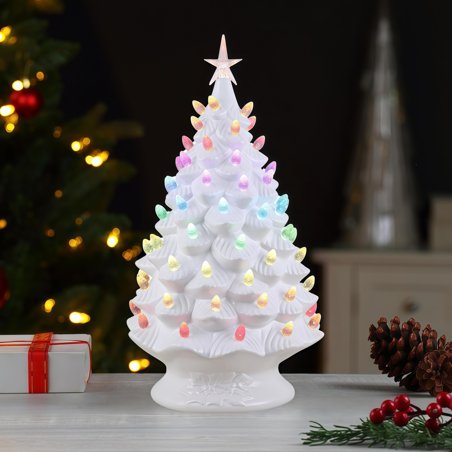 On Sale🔥RGB Nostalgic Christmas Tree Decor With Timer