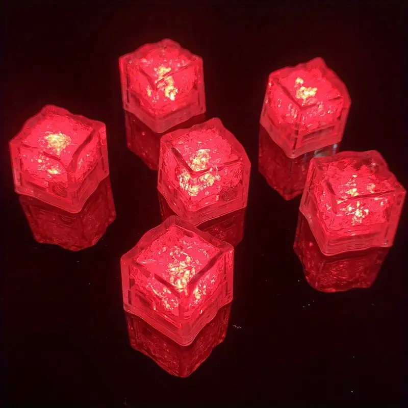 🧊🧊Multi-color Flashing LED Illuminated Ice Cubes - (Unique Party Supplies)