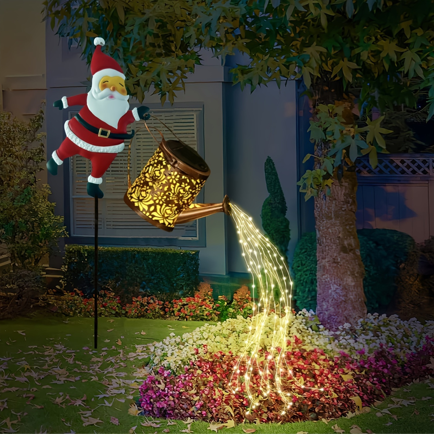 🎄Early Christmas Sale 49% OFF🎄🎅Solar-Powered Santa Watering Can Garden Lights