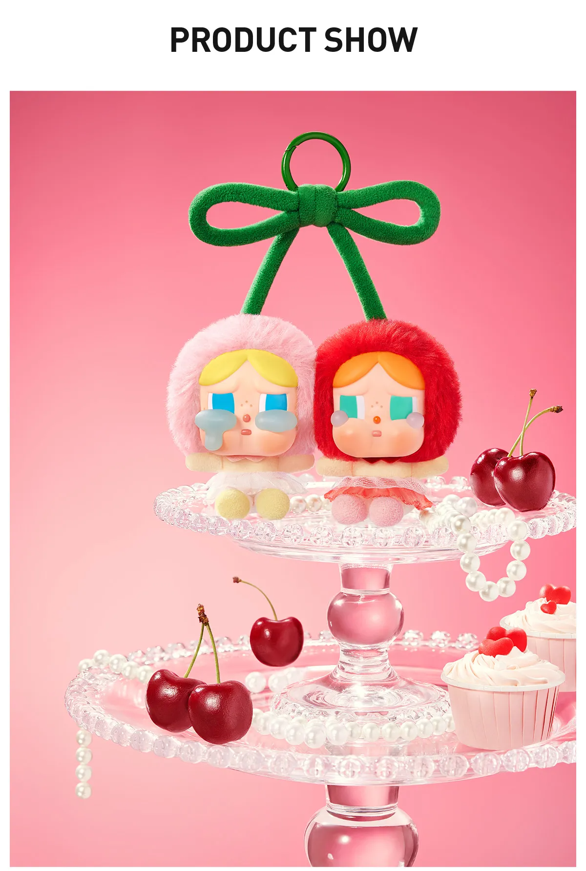 CRYBABY Crying For Love Series-Vinyl Plush Hanging Card (Love You Cherry Much)