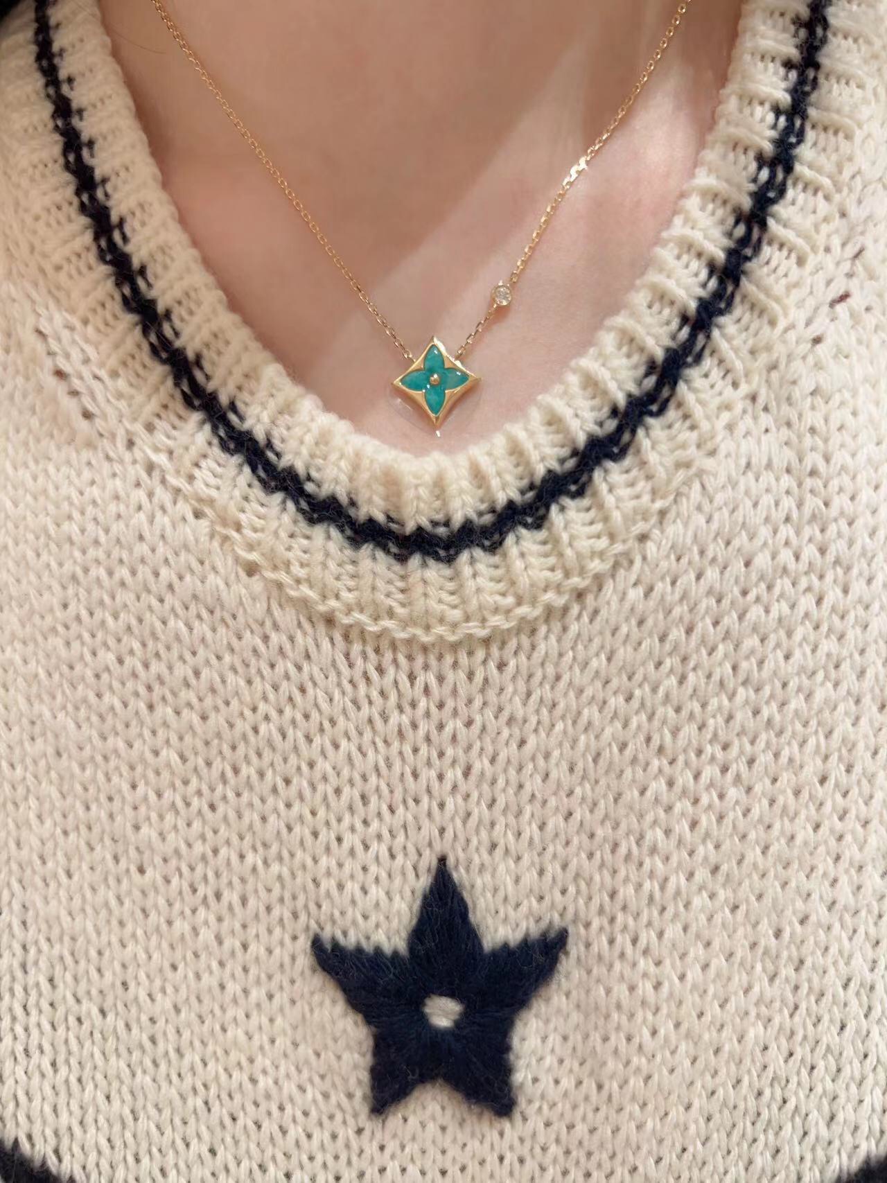 Louis Vuitton Amazonite Necklace
