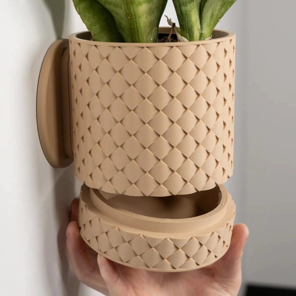 🌺🌺Basket Weave Wall Planter with Hidden Drip Tray