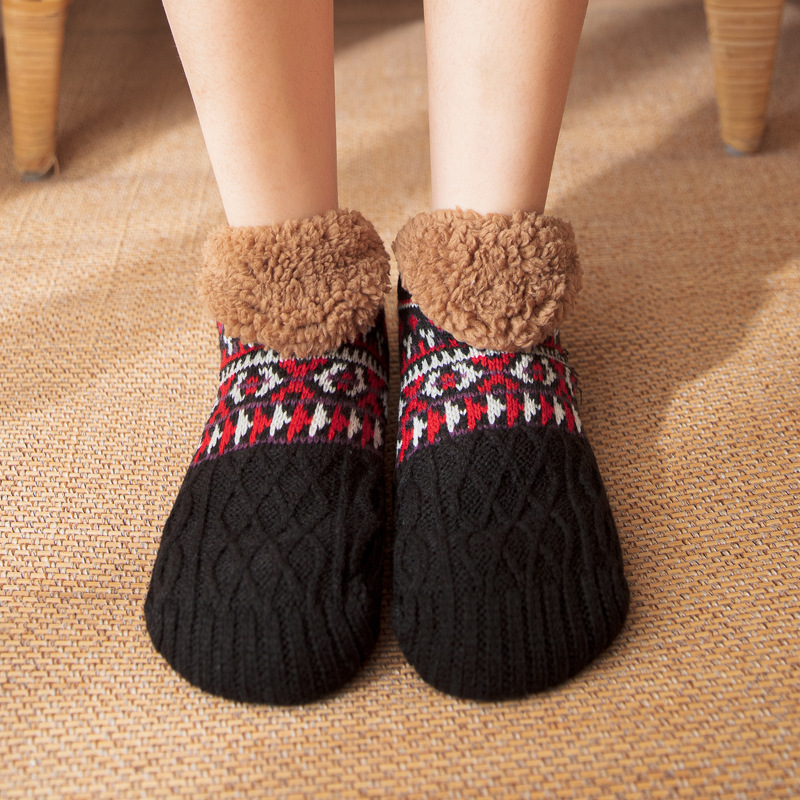 🎅2024 Christmas Promos🔥Cozy Non Slip Knitted Slipper Socks