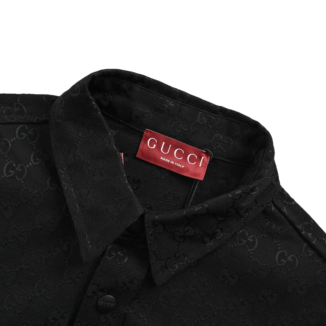 Gucci 24Fw all-over double G jacquard shirt jacket