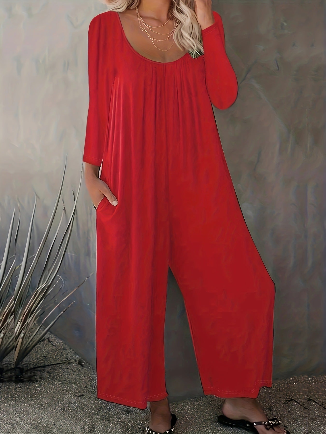 Loose Casual Long-Sleeved Jumpsuit for Women