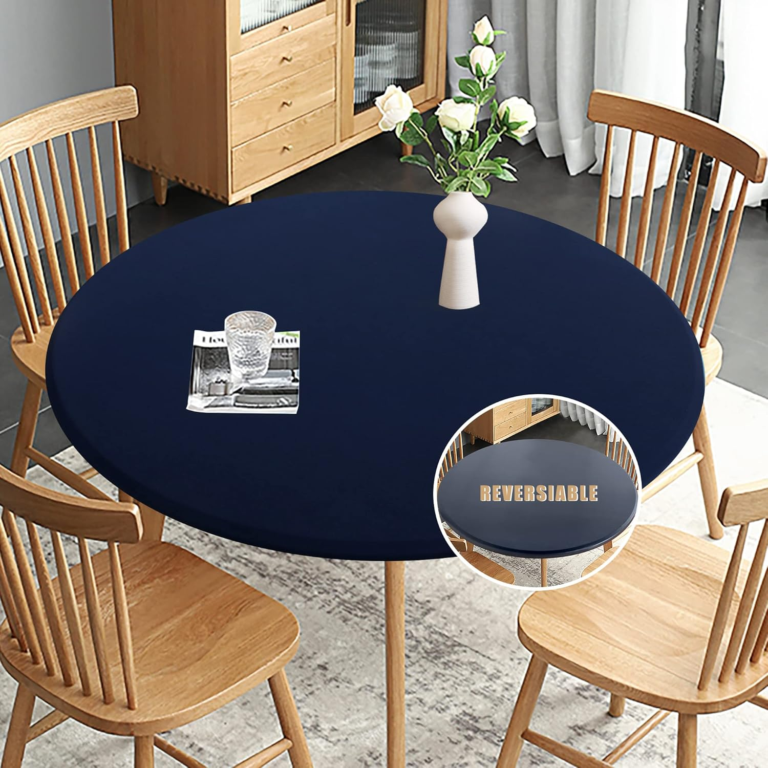 🔥On Sale 49% OFF🔥Reversible Waterproof Stain Resistant Elastic Stretch Table Cloth