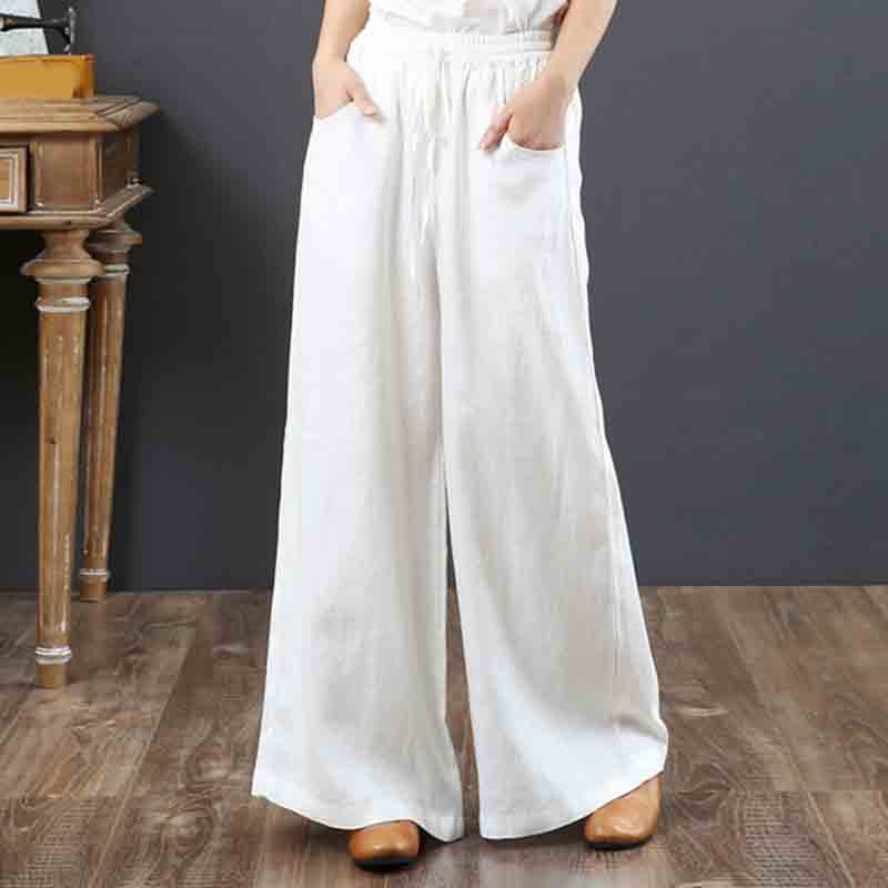 Basic Comfy Elastic Waist Drawstring Pants