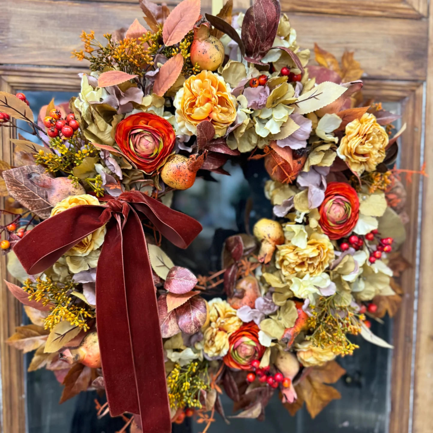 💥ON SALE💥- Fall Garden And Pomegranate Wreath🍂🚪