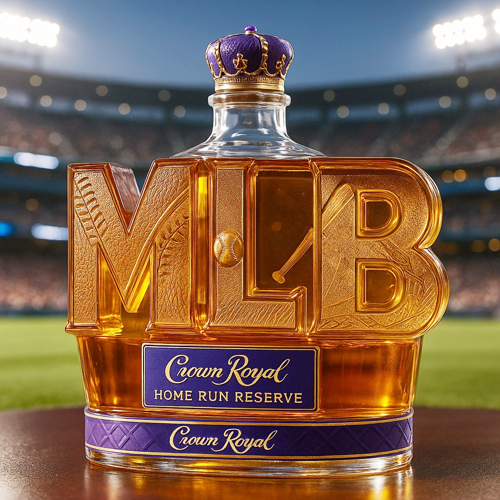 Major League Baseball Whiskey Bottle