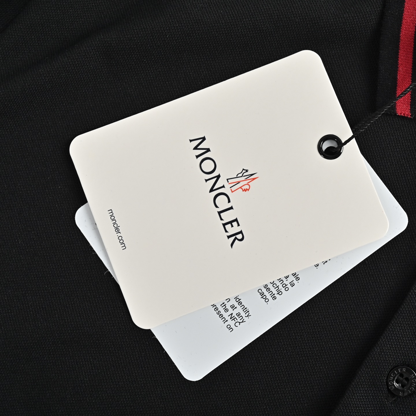 Moncler 25ss embroidered logo polo short sleeve