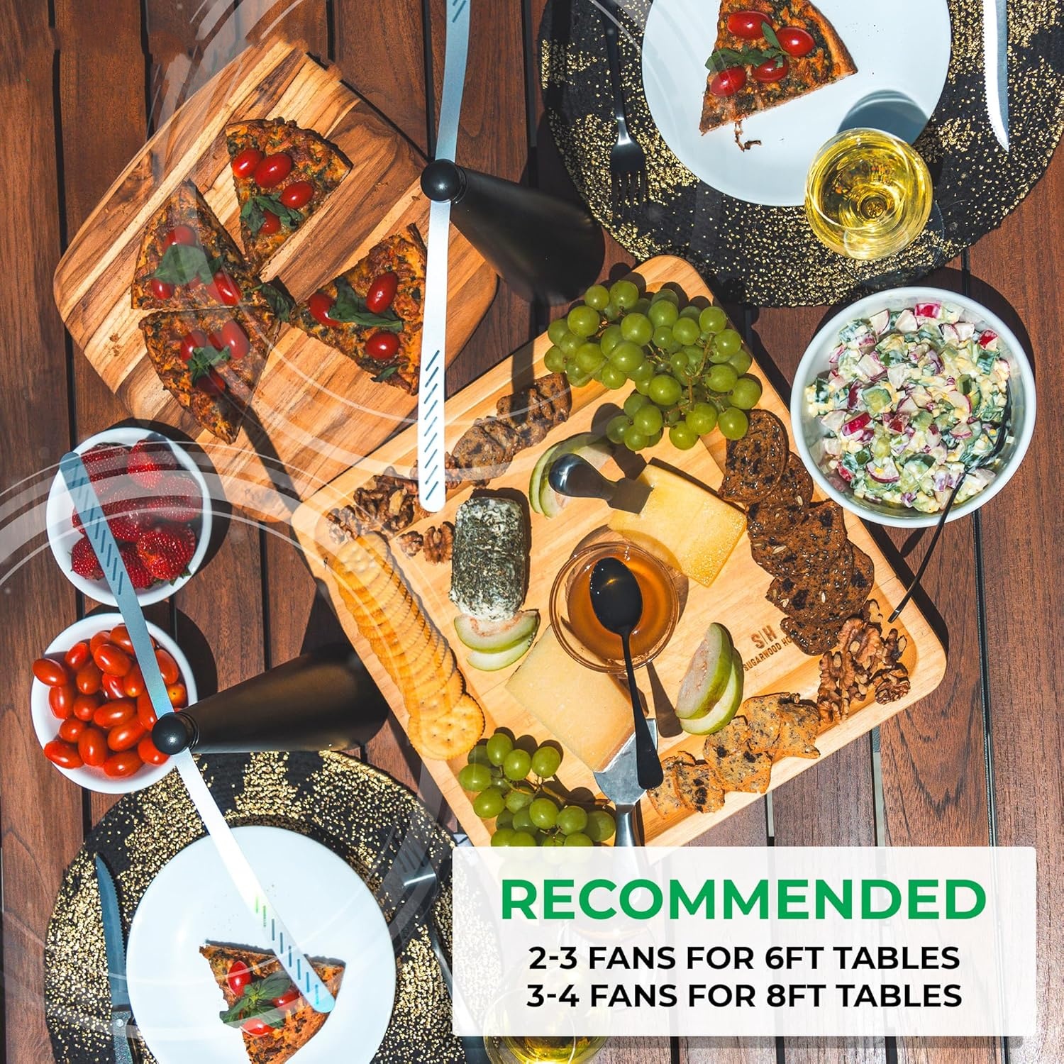 👍Last Day Promotion 60% OFF💥Rechargeable Outdoor Fly Fans for Tables with Ultrasound