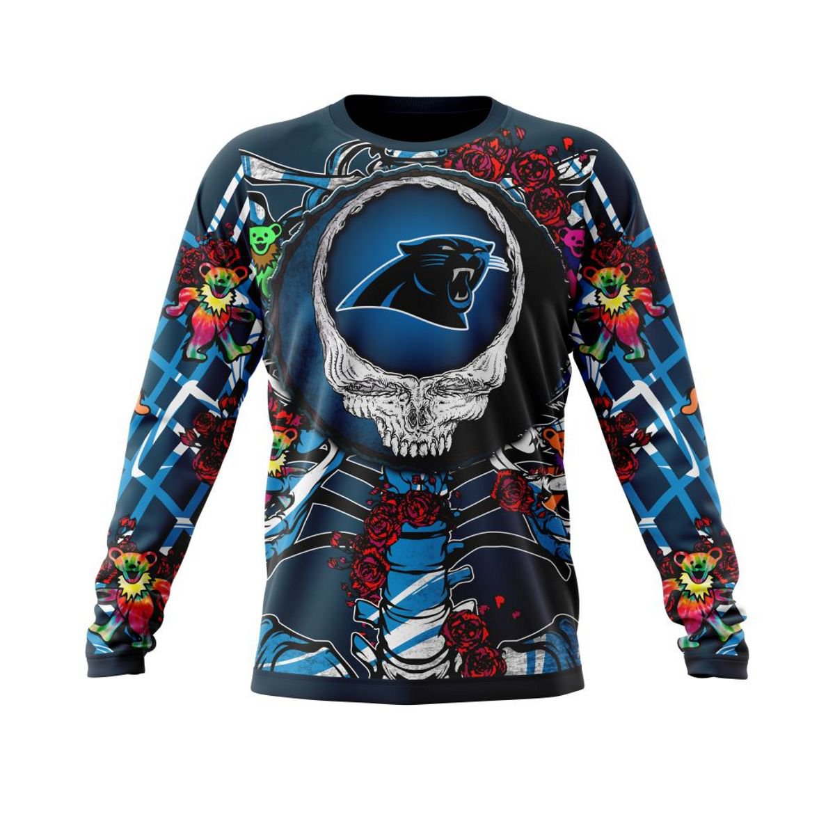 CAROLINA PANTHERS 3D HOODIE MIX GRATEFUL DEAD