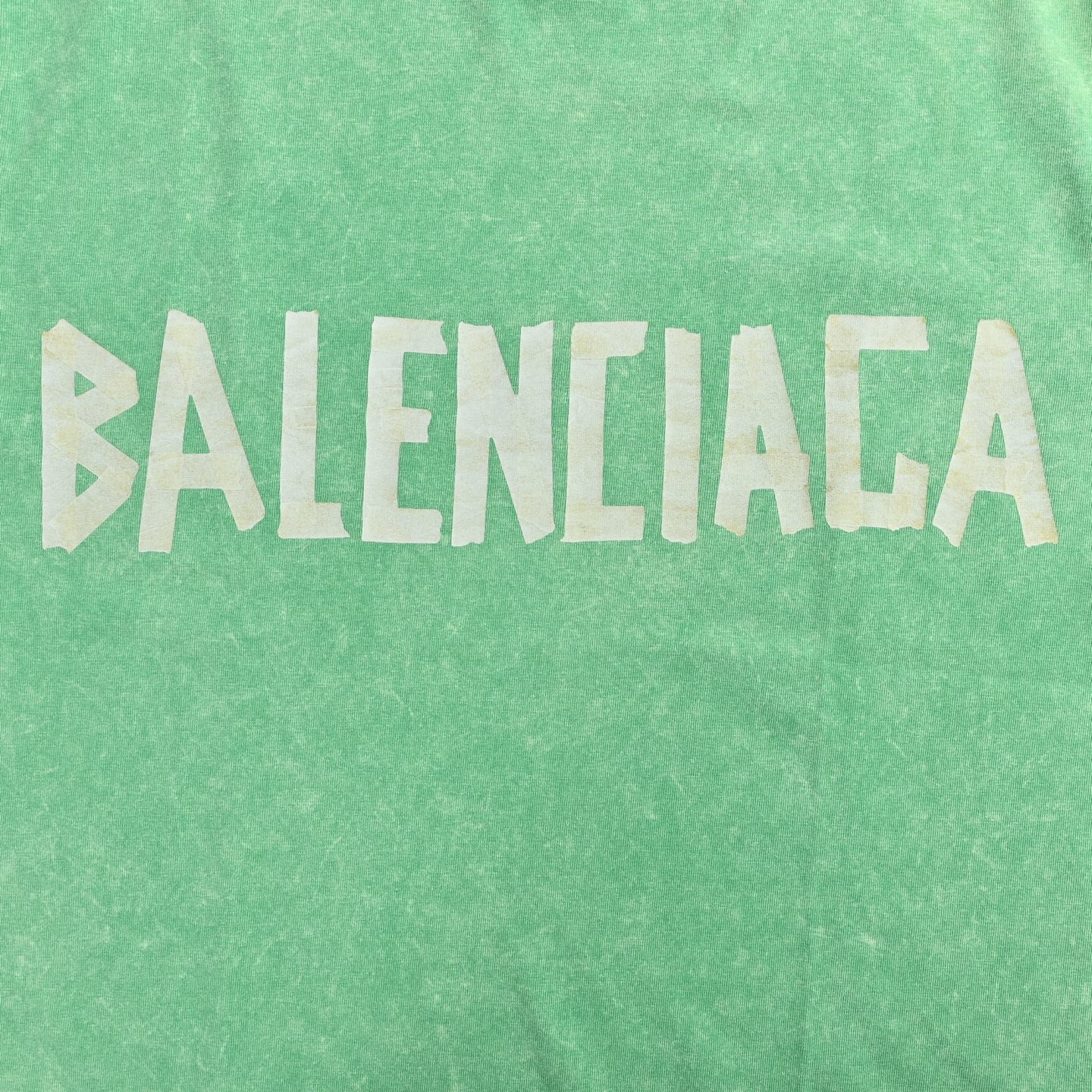 Balenciaga 25ss Masking Tape Washed Ripped Short Sleeve