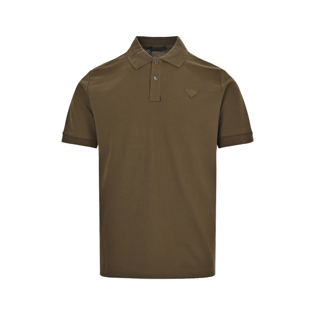 Prada 24ss Basic Triangle Logo Polo Short Sleeve