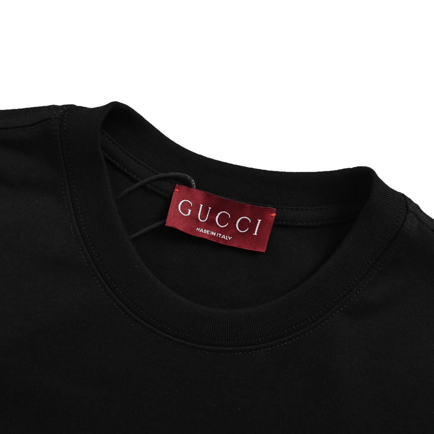 Gucci pink letter logo embroidered short sleeves