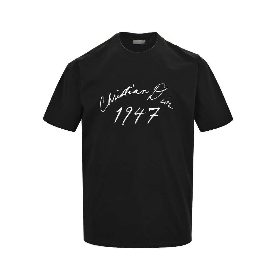 Dior 24ss 1947 signature letter print short sleeve