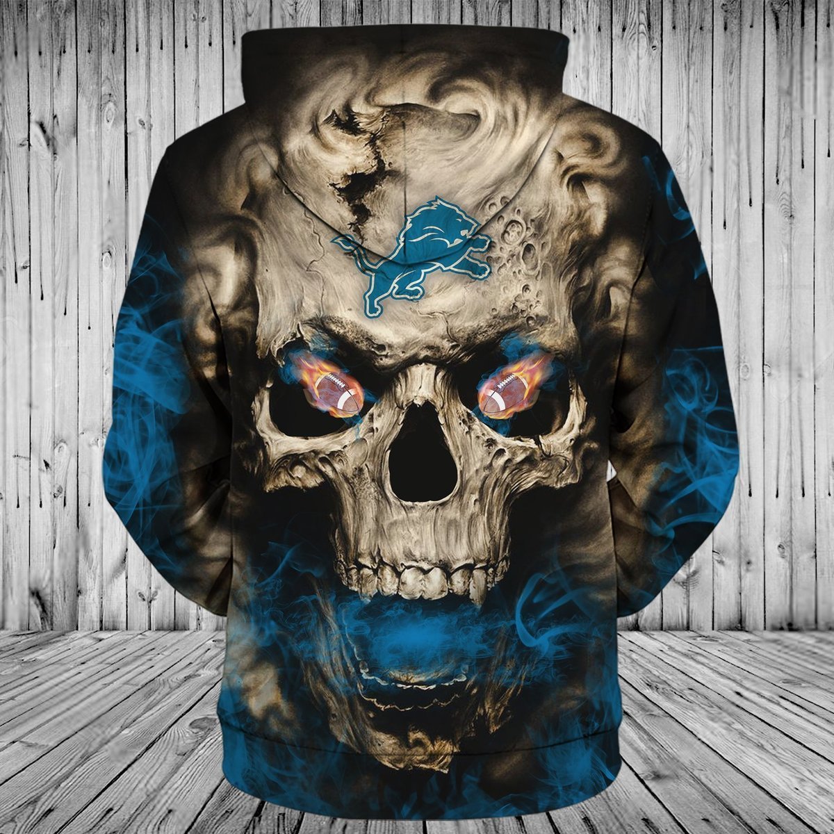 LIONS 3D HOODIE SKULL22