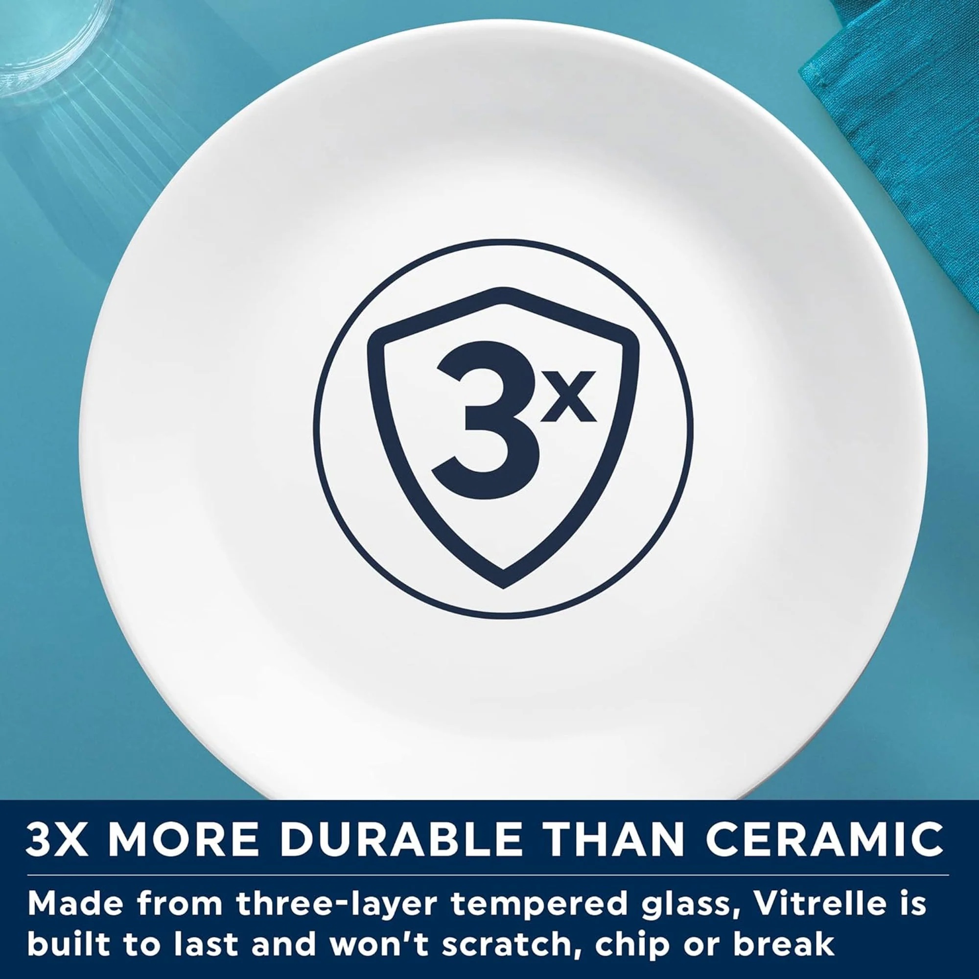 Corelle Vitrelle 12 Piece Round Dinnerware Set, Crimson Trellis, Service for 4