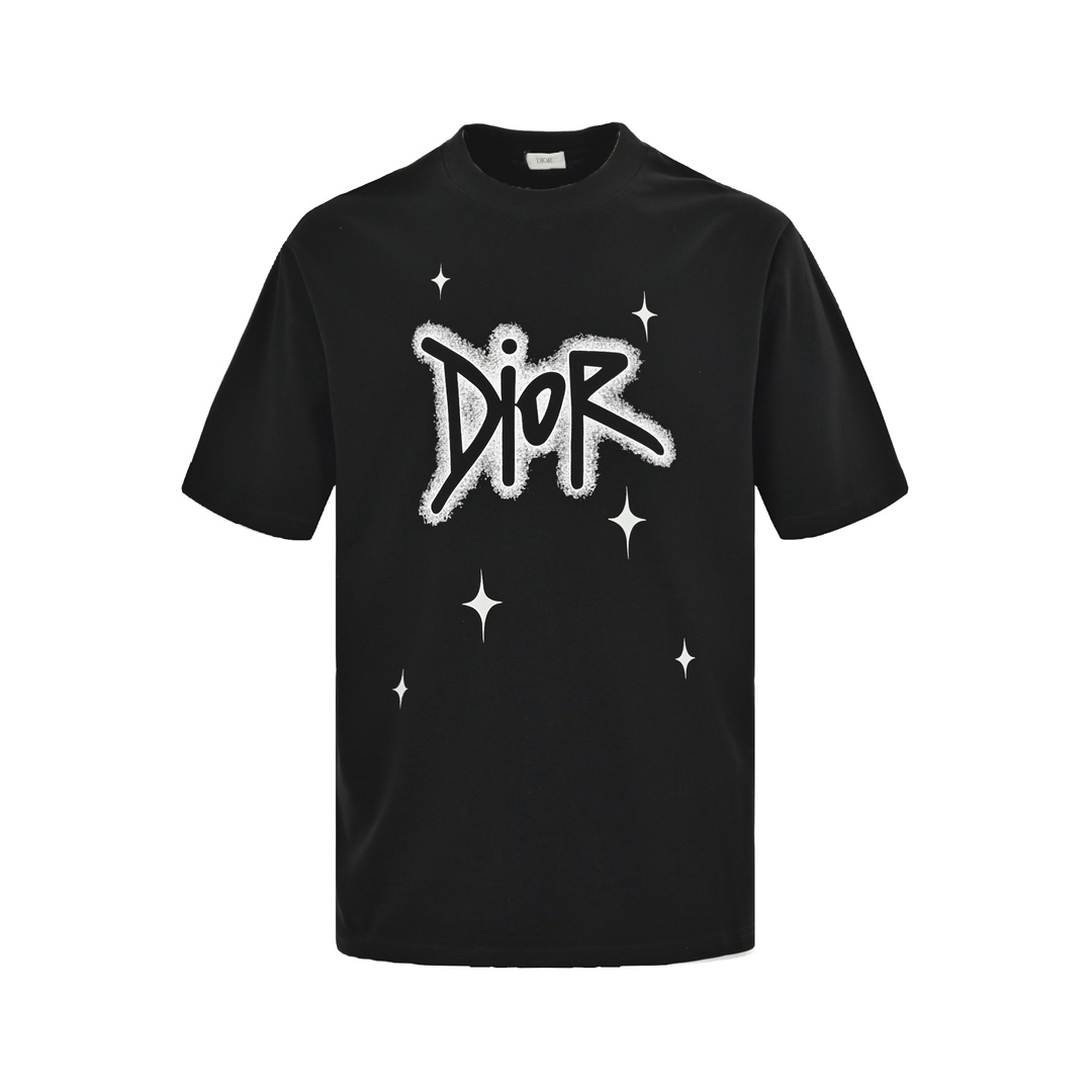 Dior 24ss large letter logo print short sleeves