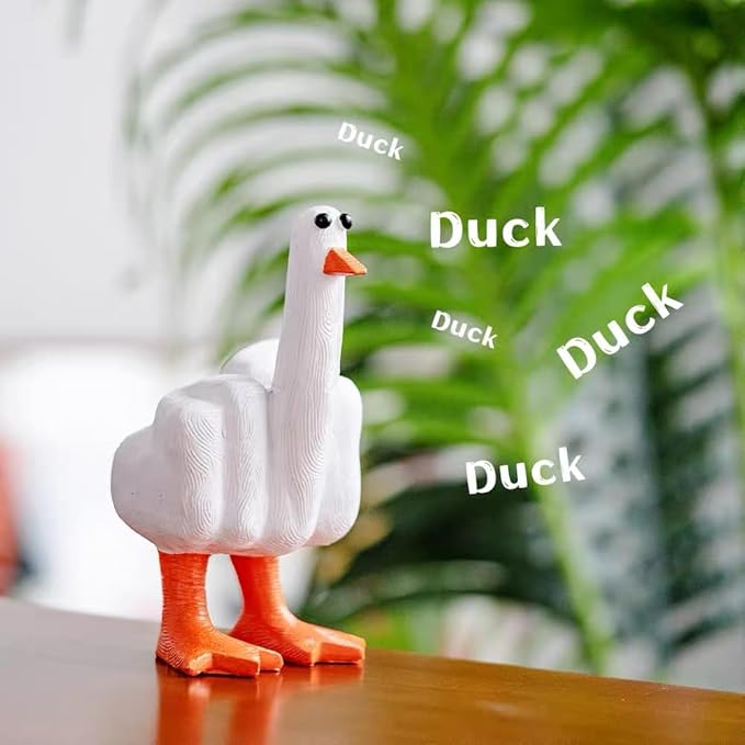 🦆🦆Creative Middle Finger Duck Decoration