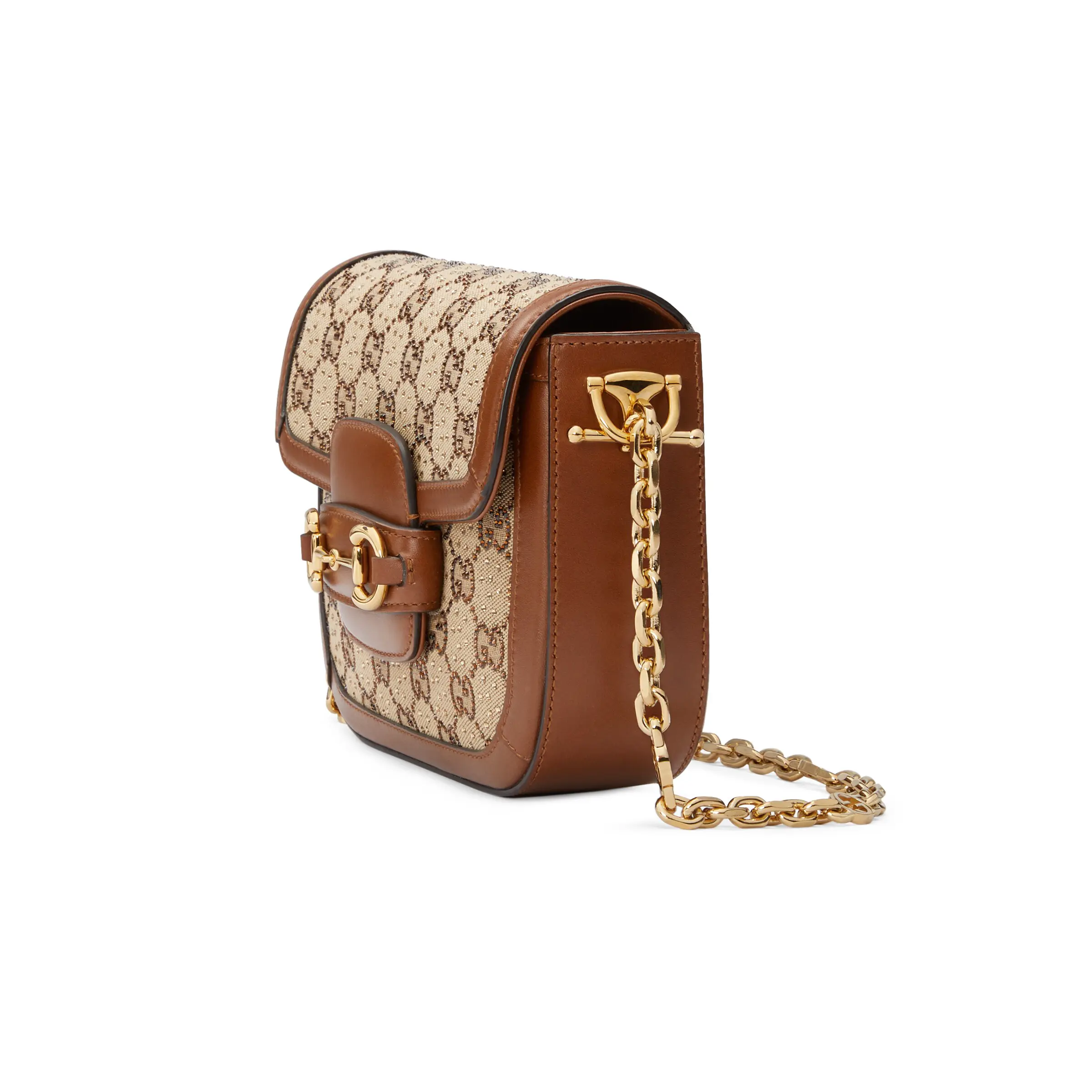 Gucci Horsebit 1955 crystal small shoulder bag815205 FAD6L 9758